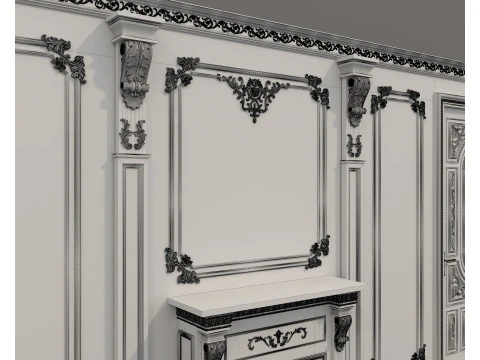 Wall Molding in Classic French Style 51 3D Model
