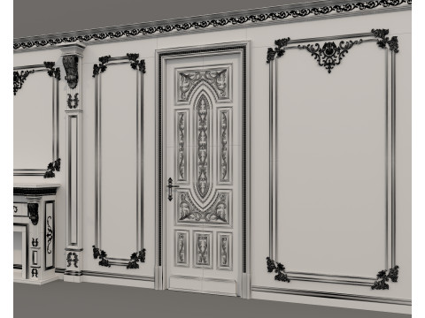 Wall Molding in Classic French Style 51 Modello 3D