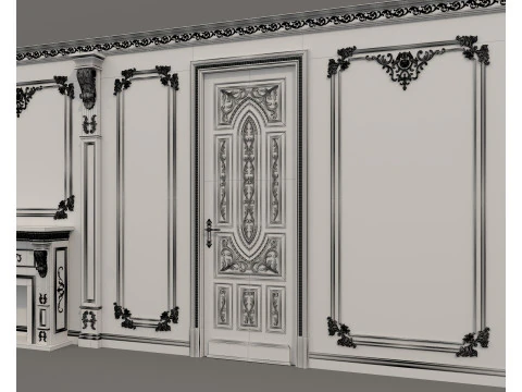 Wall Molding in Classic French Style 51 3D Model