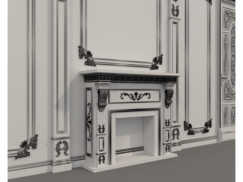 Wall Molding in Classic French Style 51 Modello 3D