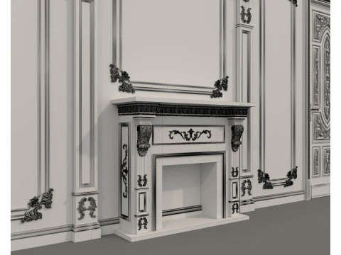 Wall Molding in Classic French Style 51 3D Model