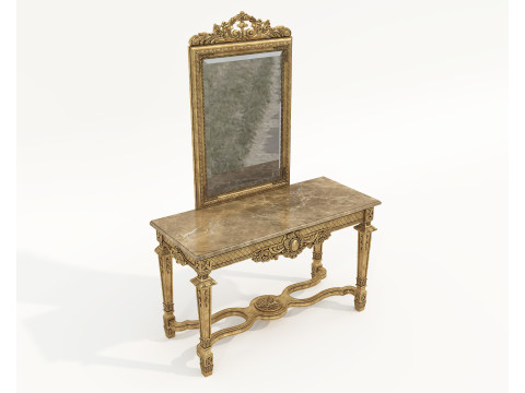 Classic European Style Console Table 8 Modelo 3D