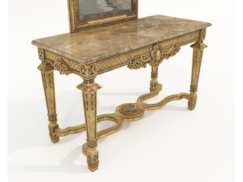 Classic European Style Console Table 8 Modelo 3D