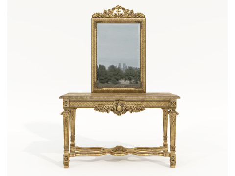 Classic European Style Console Table 8 Modelo 3D
