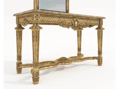 Classic European Style Console Table 8 Modelo 3D