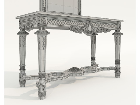 Classic European Style Console Table 8 Modelo 3D