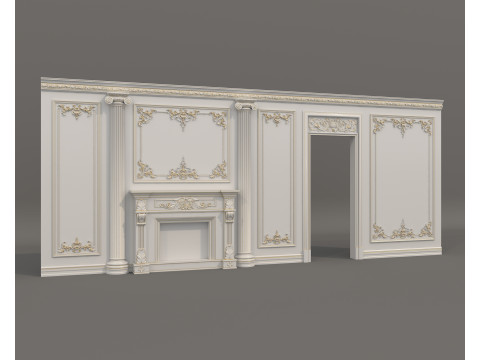 Wall Molding in Classic French Style 52 3D Model