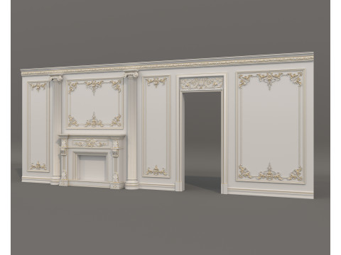 Wall Molding in Classic French Style 52 3D Модель