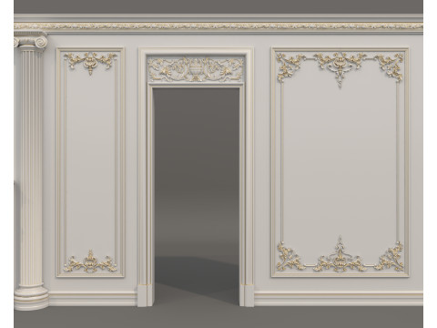Wall Molding in Classic French Style 52 3D Модель