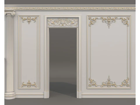 Wall Molding in Classic French Style 52 3D Model