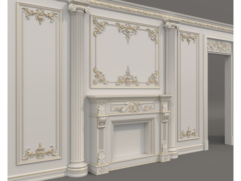 Wall Molding in Classic French Style 52 3D Модель
