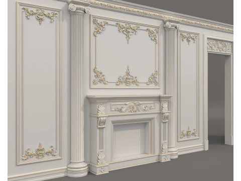 Wall Molding in Classic French Style 52 3D Model