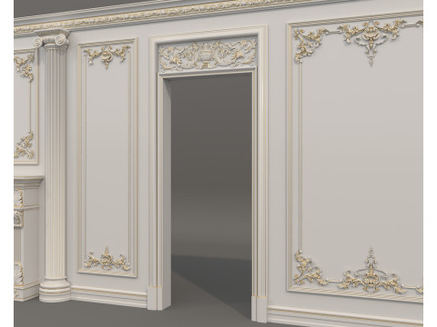 Wall Molding in Classic French Style 52 3D Модель