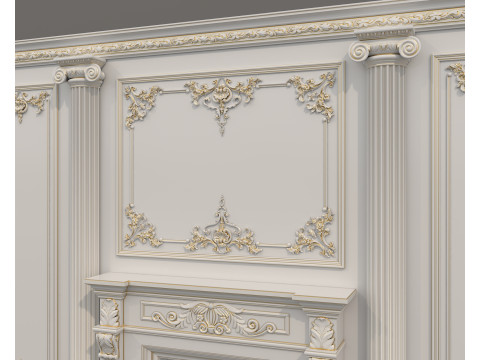 Wall Molding in Classic French Style 52 3D Модель