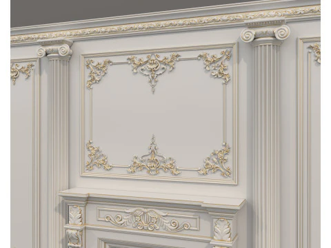 Wall Molding in Classic French Style 52 3D Model