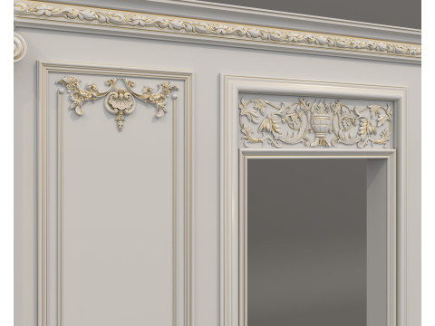 Wall Molding in Classic French Style 52 3D Модель