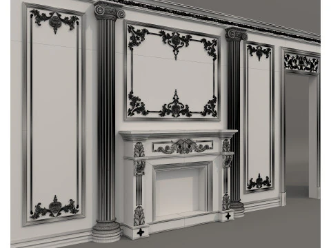 Wall Molding in Classic French Style 52 3D Model