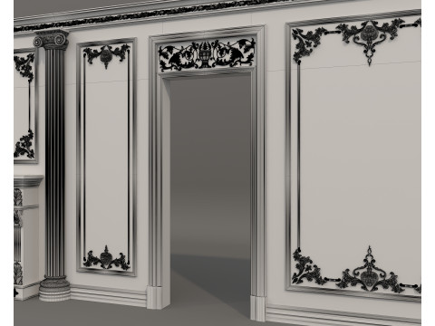 Wall Molding in Classic French Style 52 3D Модель