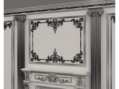 Wall Molding in Classic French Style 52 3D Модель