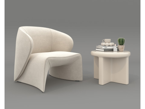 Modern Coffee Table and Armchair 57 Modelo 3D