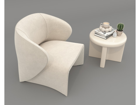 Modern Coffee Table and Armchair 57 Modelo 3D