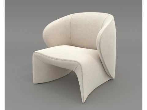 Modern Coffee Table and Armchair 57 3D Model