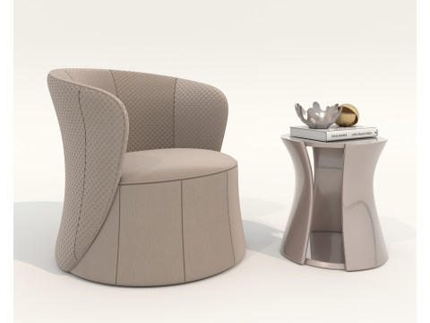 Modern Coffee Table and Armchair 58 Modèle 3D