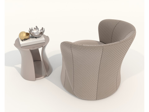 Modern Coffee Table and Armchair 58 Modello 3D