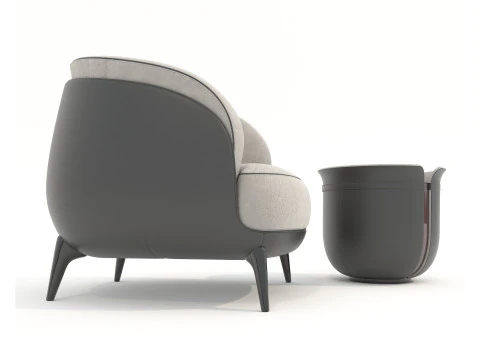 Tavolino e Poltrona Moderni 59 Modello 3D