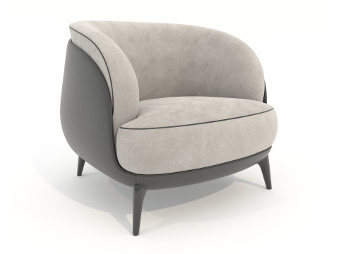 Modern Coffee Table and Armchair 59 3D-Modell