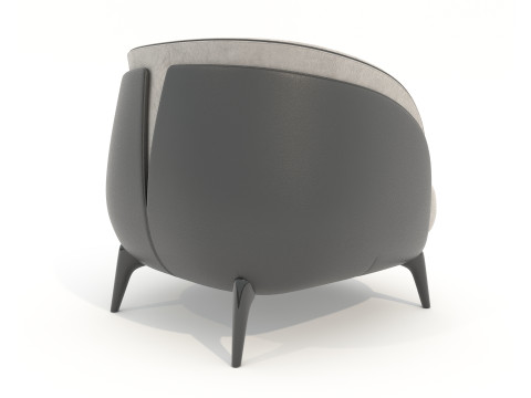 Modern Coffee Table and Armchair 59 3D-Modell