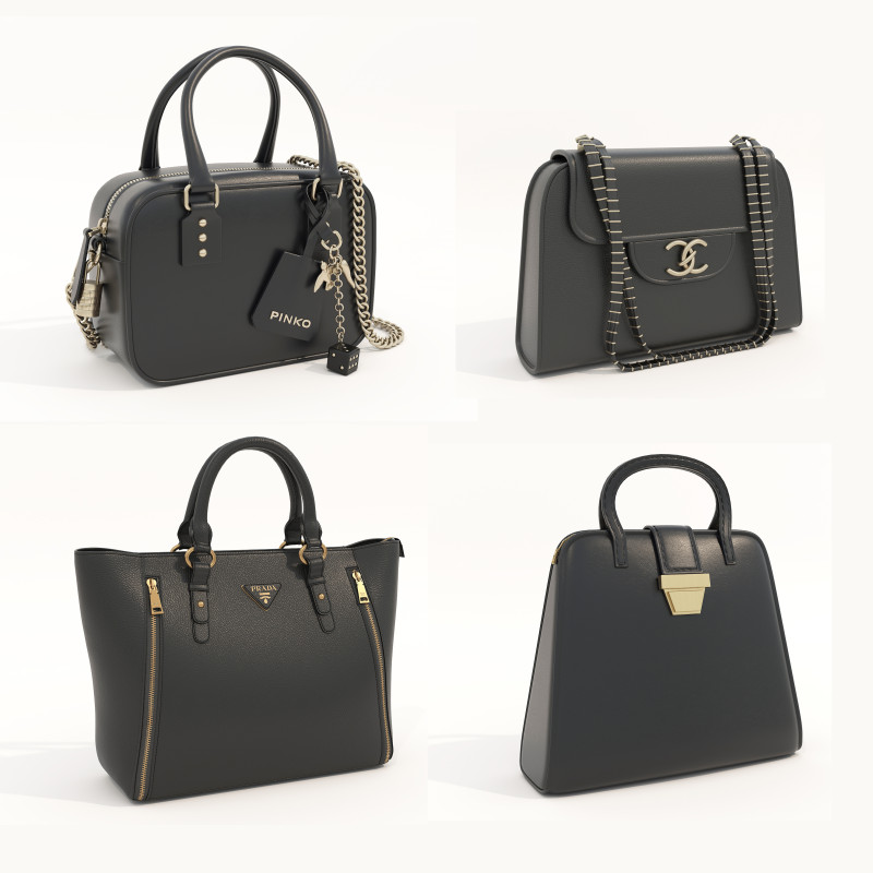 Fashion Handbag Collection 4 Modello 3D .c4d .max .obj .3ds .fbx .stl .blend