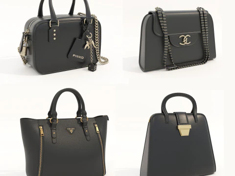 Colecci&oacute;n de bolsos de moda 4 Modelo 3D