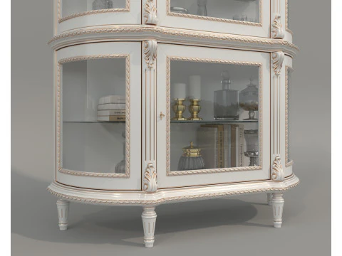 क्लासिक डिस्प्ले कैबिनेट और सजावट 14 3D मॉडल