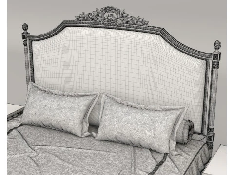 Conjunto de cama cl&aacute;ssico estilo europeu 71 Modelo 3D