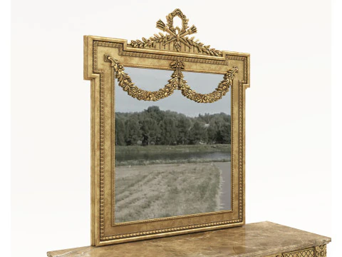 Classic European Style Console Table 9 3D Model