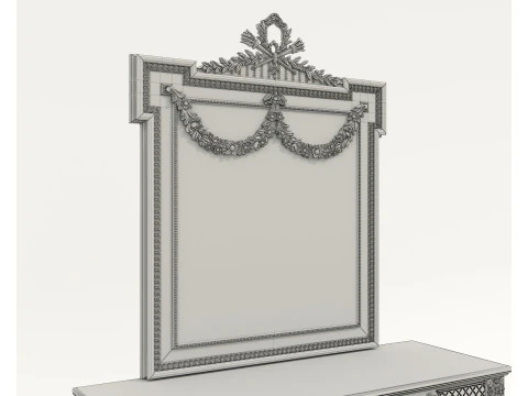 Classic European Style Console Table 9 3D Model