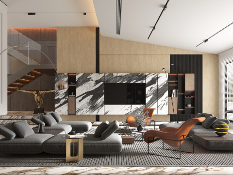 Living Room Scene 19 3D Model