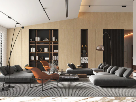 リビング ルーム シーン 19 3Dモデル