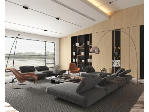 リビング ルーム シーン 19 3Dモデル