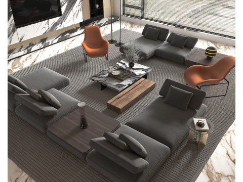 Living Room Scene 19 3D Model