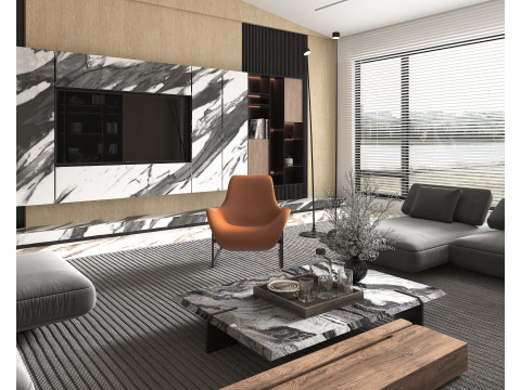 Living Room Scene 19 3D Model