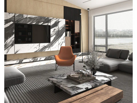 リビング ルーム シーン 19 3Dモデル