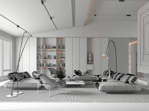 Living Room Scene 19 3D Model