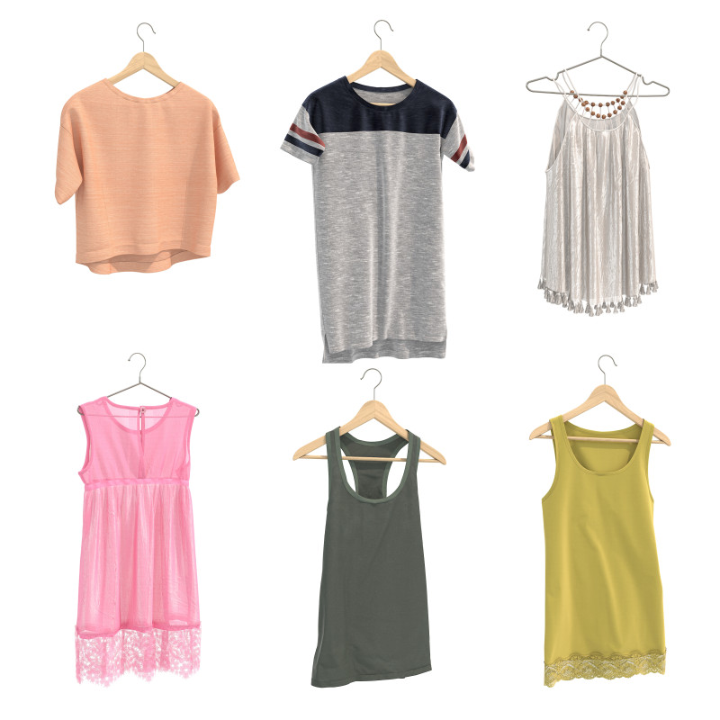 Clothing on Hanger 14 Modelo 3D .c4d .max .obj .3ds .fbx .stl .blend