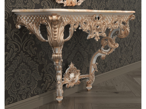 Classic European Style Console Table 10 3D Model