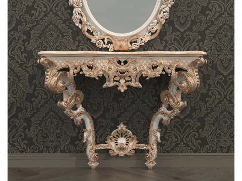 Classic European Style Console Table 10 3D Model