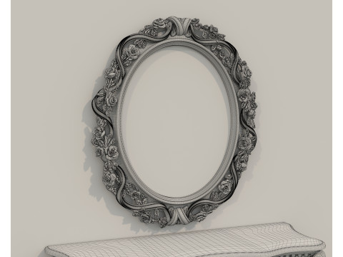 Classic European Style Console Table 10 3D Model