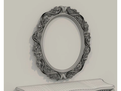 Classic European Style Console Table 10 3D Model