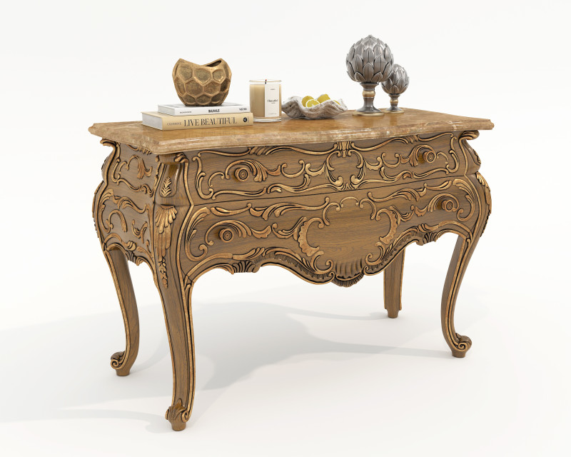 European Classic style Cabinet and Decoration 9 Modèle 3D .c4d .max .obj .3ds .fbx .stl .blend
